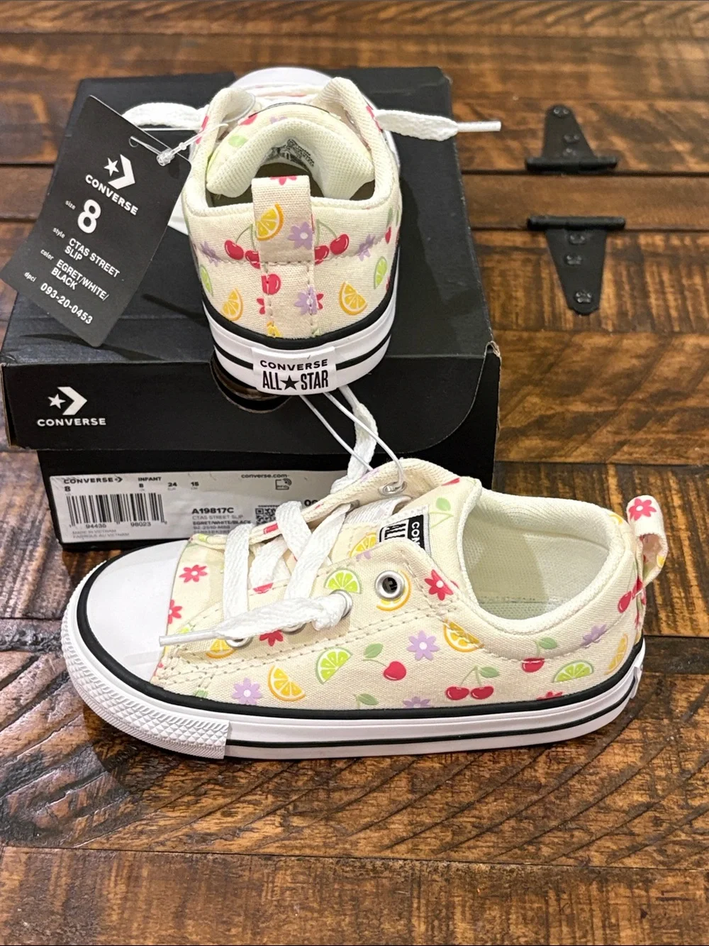 Converse Toddler All Star Cream Fruit Print Low ox  Top  Sneaker
